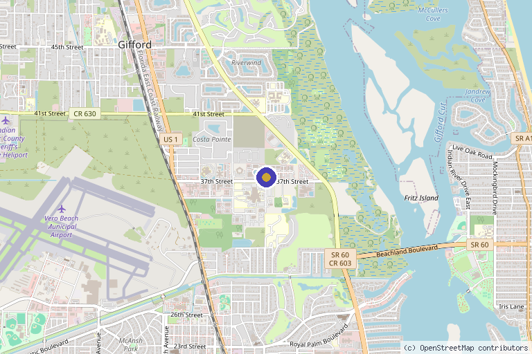 Map showing the location of Regenerative Biologics Institute in Port St. Lucie, FL