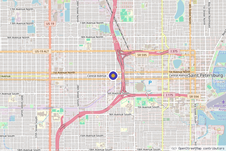 Map showing the location of EOS Regenerative Aesthetic Medicine in St. Petersburg, FL