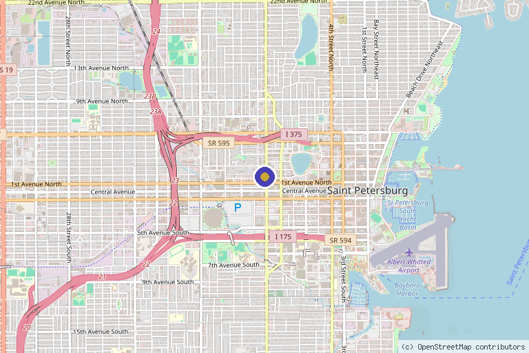 Map showing the location of InVigorate IV in St. Petersburg, FL