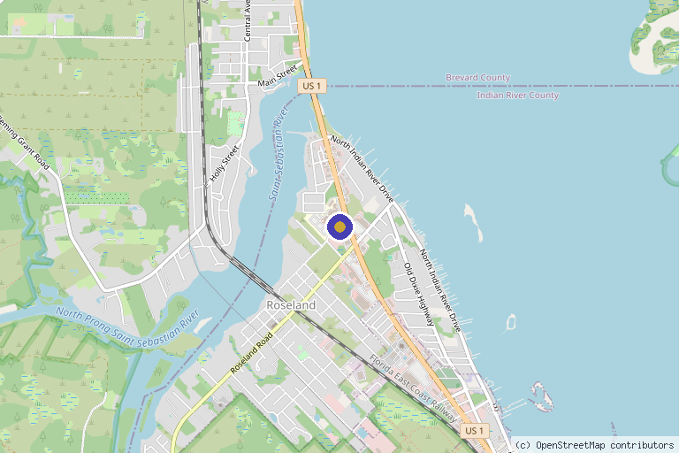 Map showing the location of Libre Aesthetics and Wellness in Sebastian, FL