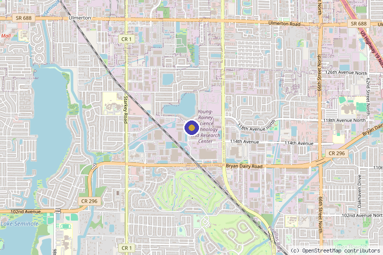 Map showing the location of Advanced Medical Of Florida in Largo, FL