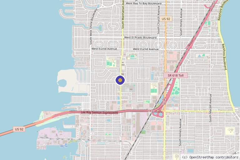 Map showing the location of HEALTH + GLOW primary care | med spa | wellness | Tampa Fl in Tampa, FL