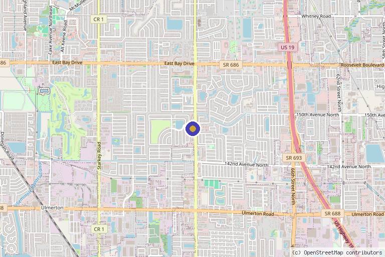 Map showing the location of Peaks of Health Metabolic Medical Center in Largo, FL
