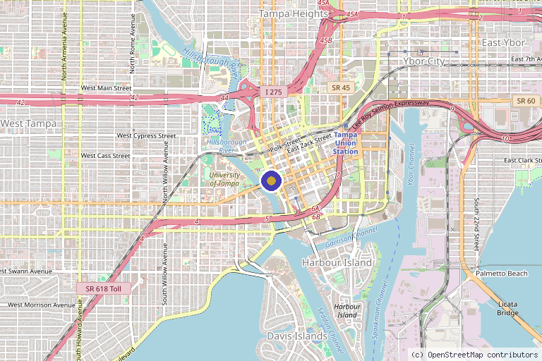 Map showing the location of R&A Wellness and Regenerative Medicine in Tampa, FL