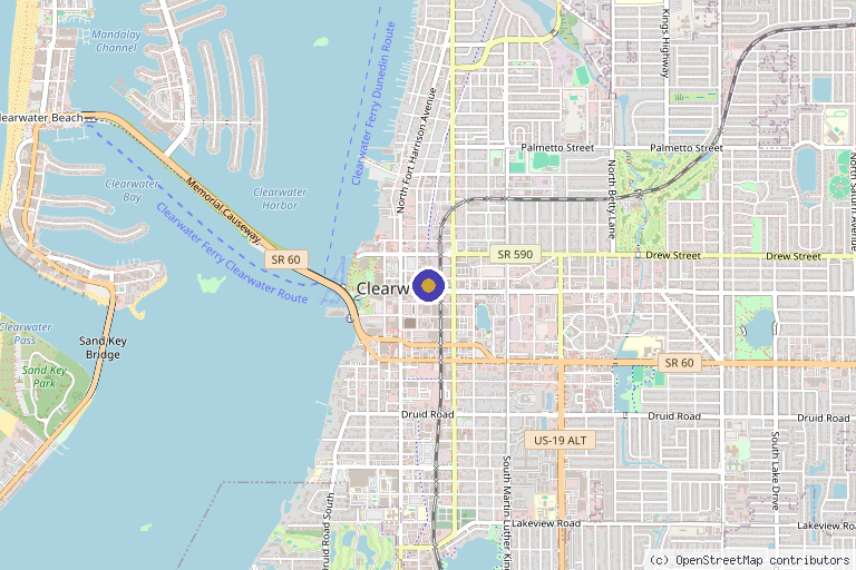 Map showing the location of New Era Medical in Clearwater, FL
