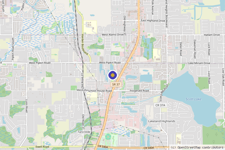 Map showing the location of Serenity Mind and Body Solutions | MedSpa and Wellness Clinic Lakeland FL in Lakeland, FL