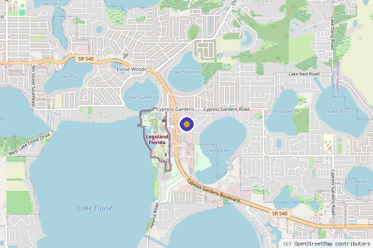 Map showing the location of Keep Moving Health Wellness and Aesthetics in Winter Haven, FL