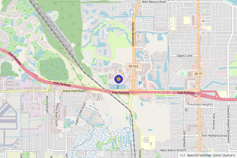 Map showing the location of Esthetica Medspa Lakeland in Lakeland, FL