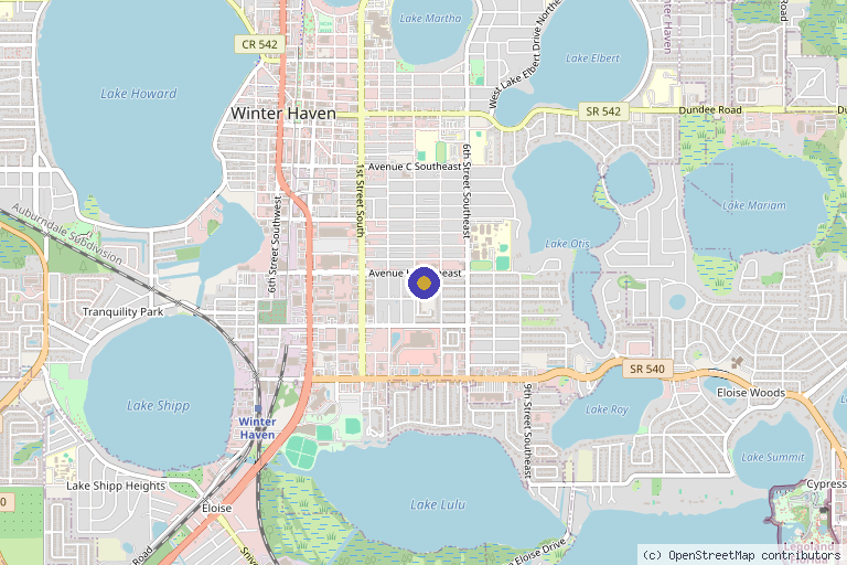 Map showing the location of Eternal Youth Aesthetics in Winter Haven, FL