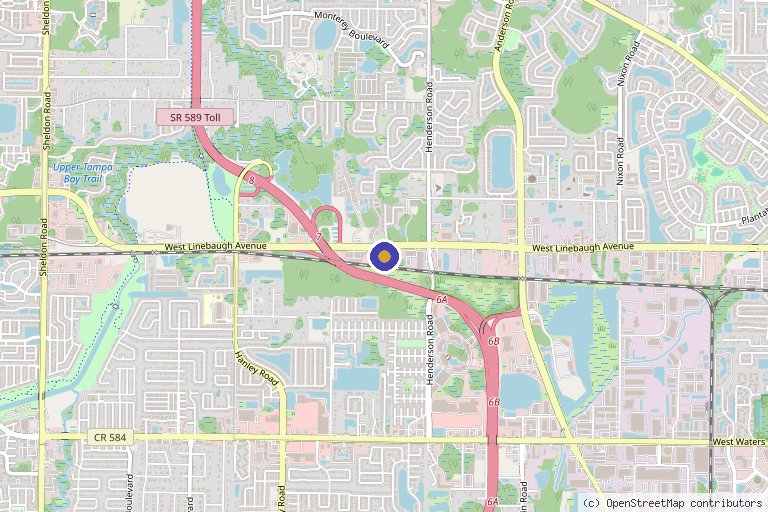 Map showing the location of Tampa Hair Restoration Center in Tampa, FL