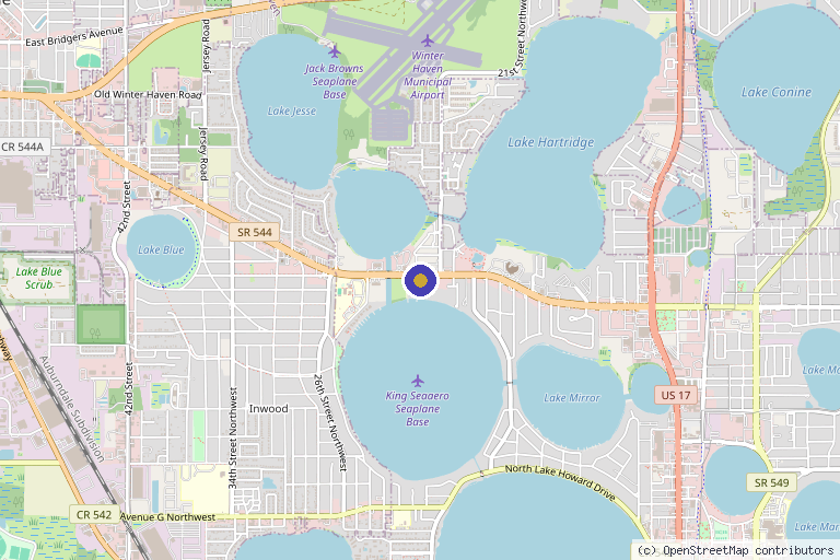 Map showing the location of Emergency Fix in Winter Haven, FL