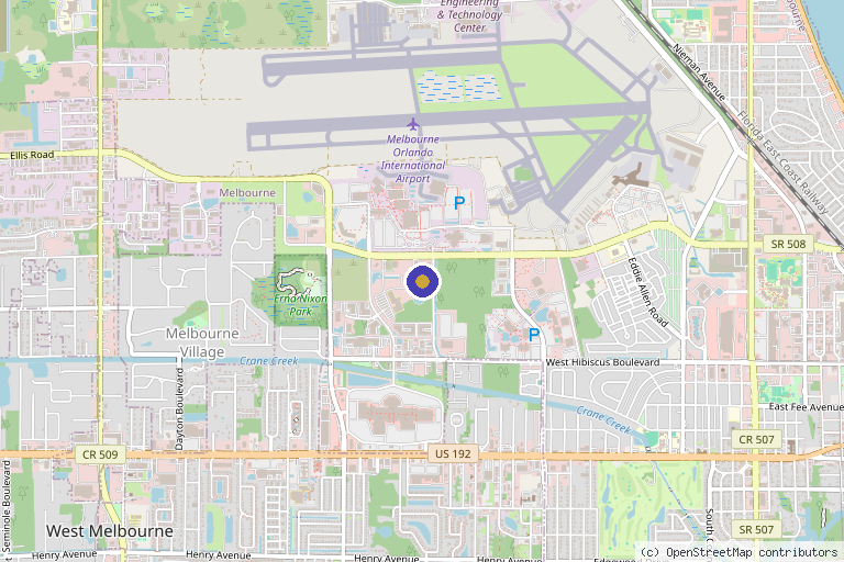 Map showing the location of Imami Skin & Cosmetic Center in Melbourne, FL