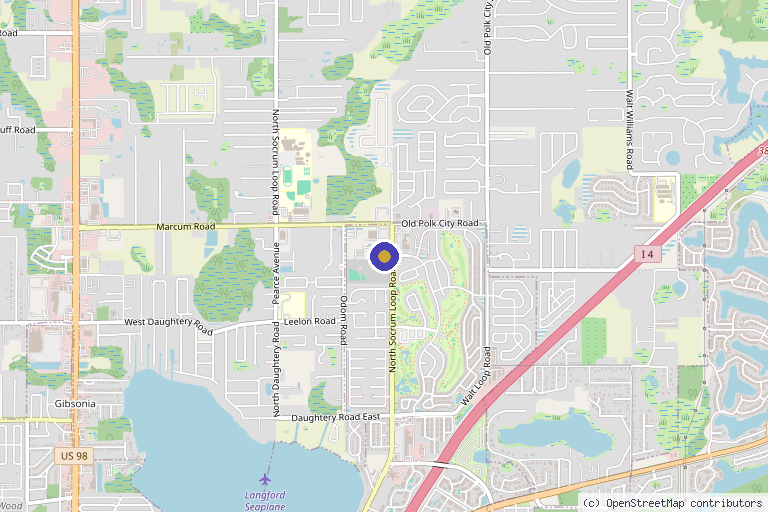 Map showing the location of The Monarch MedSpa LLC in Lakeland, FL