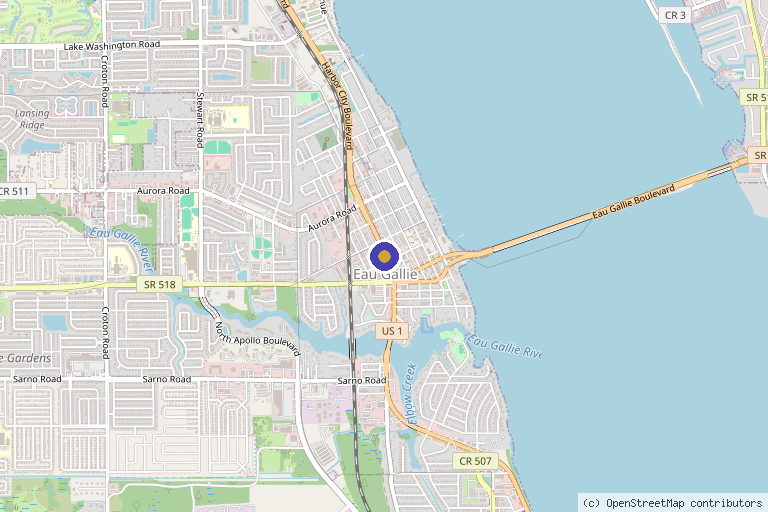 Map showing the location of Fountain of You in Melbourne, FL