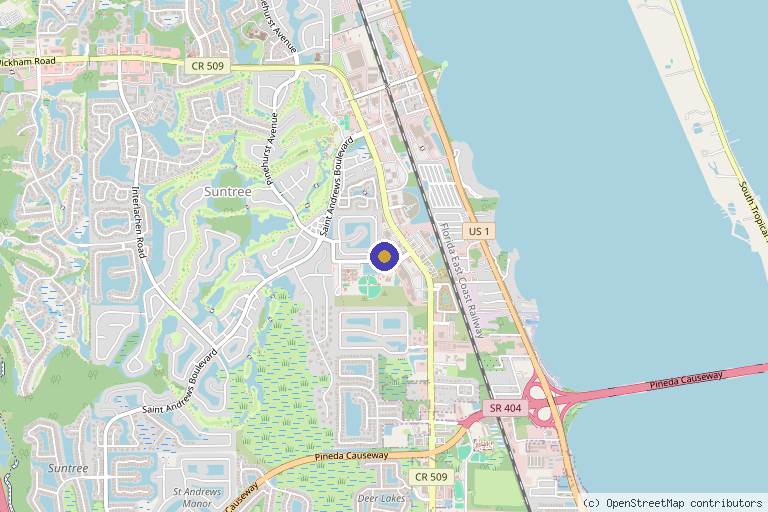 Map showing the location of Strike A Pose Aesthetics in Melbourne, FL