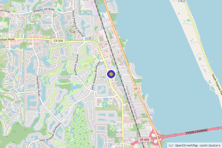 Map showing the location of Center for Anti-Aging Aesthetic and Rejuvenation Medicine: Yale ( Yoel) Smith, M.D. in Melbourne, FL