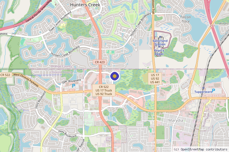Map showing the location of NuVa Wellness & Spa/ Botox/ Fillers/ Weight Loss/ Lasers/ Facelifts/ Hormone/ IV/ Injections in Kissimmee, FL