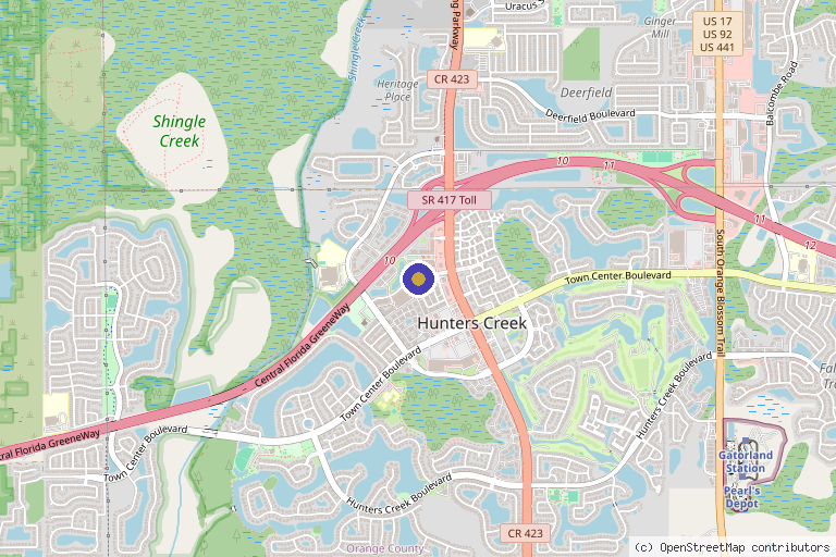Map showing the location of Regenerative Medical Therapeutics of Central Florida in Orlando, FL