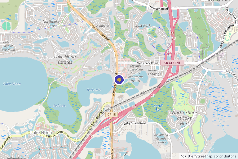 Map showing the location of Gearity Wellness Center, LLC in Orlando, FL