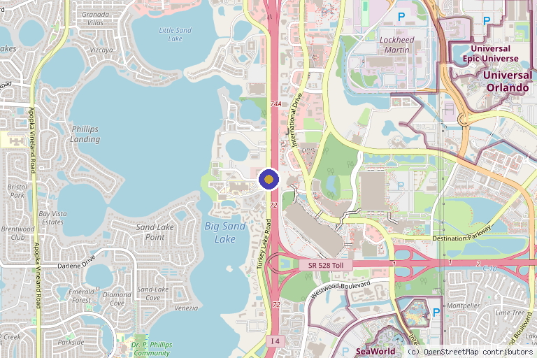 Map showing the location of MENZ Clinic in Orlando, FL