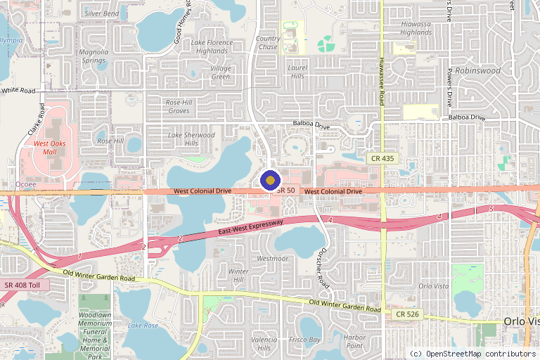Map showing the location of Fusion Regenerative Therapies in Orlando, FL