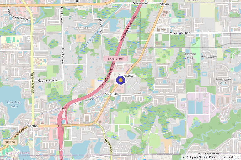 Map showing the location of Infinity Regenerative Medicine in Orlando, FL