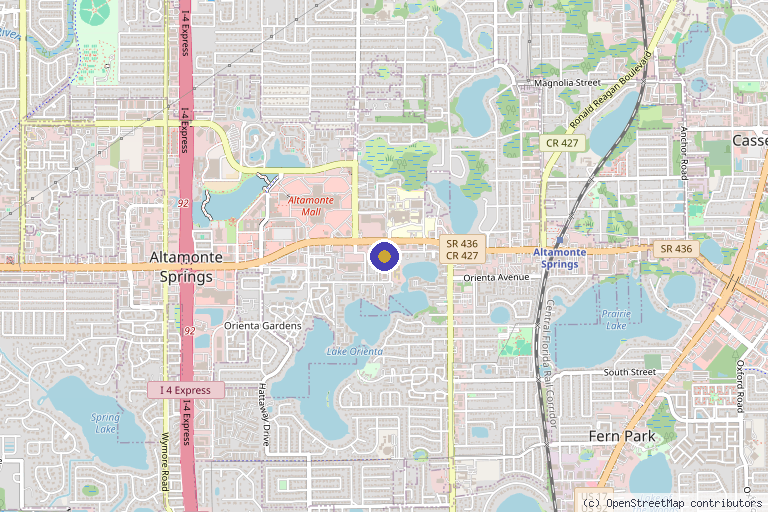 Map showing the location of Amore Medical in Altamonte Springs, FL