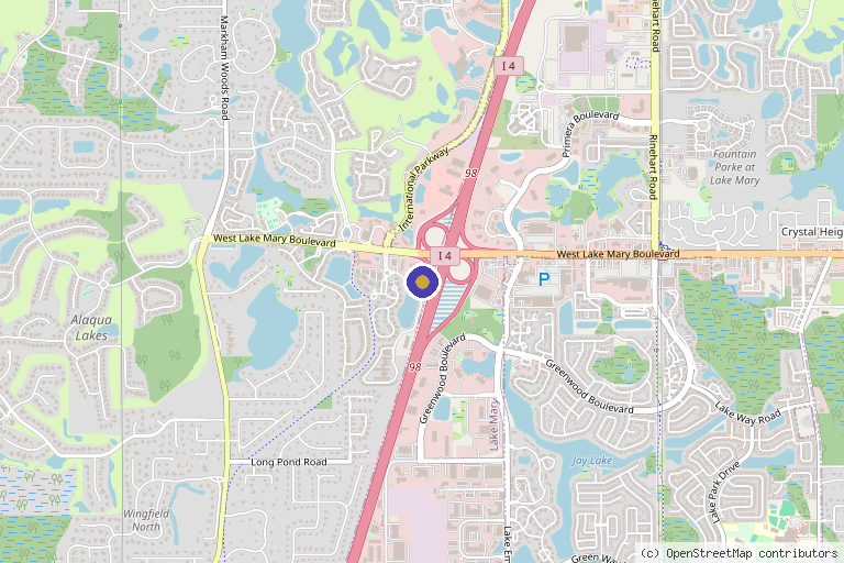 Map showing the location of RenuMe Medspa in Lake Mary, FL