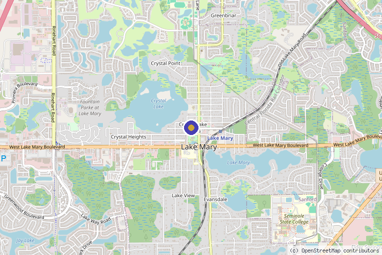 Map showing the location of Trés Jolie Medical Spa in Lake Mary, FL