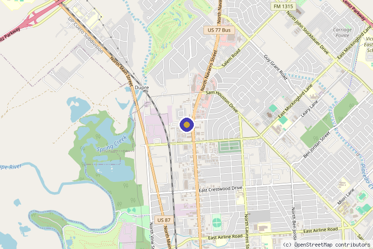 Map showing the location of Fountain Of Youth Medical Spa in Victoria, TX