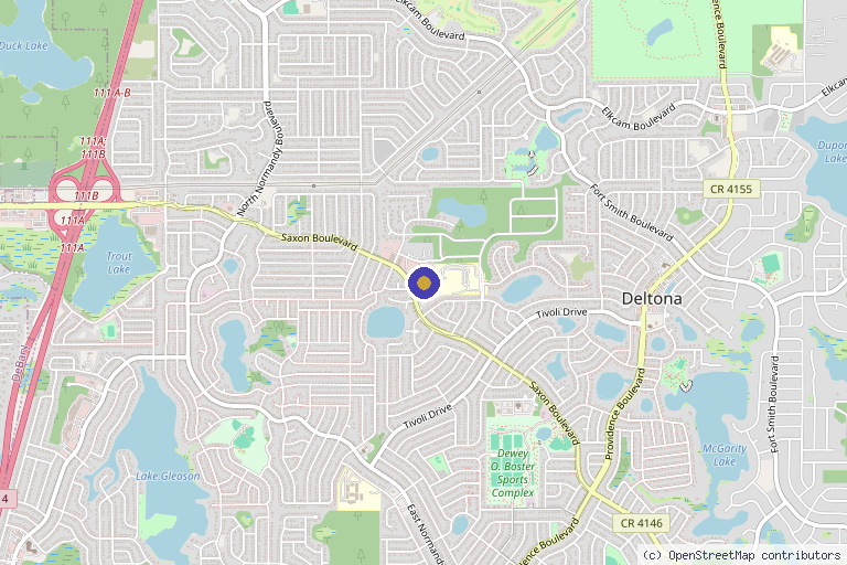 Map showing the location of Spine Sports & Pain Medicine in Deltona, FL