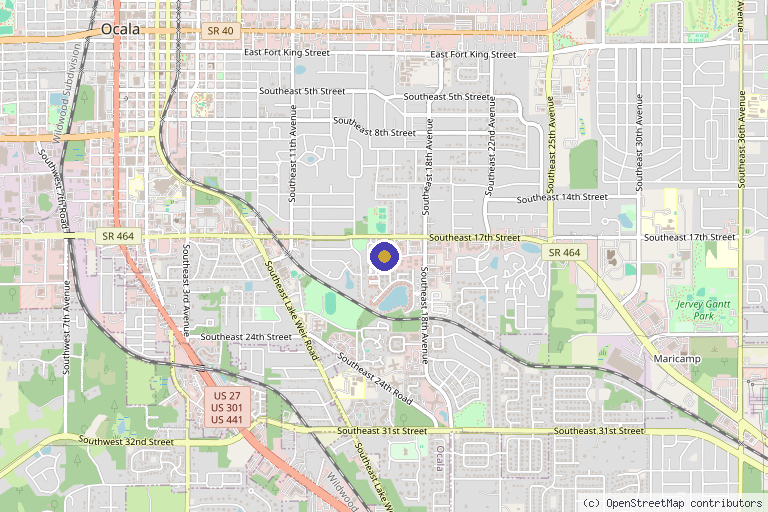 Map showing the location of Innova Wellness Spa in Ocala, FL