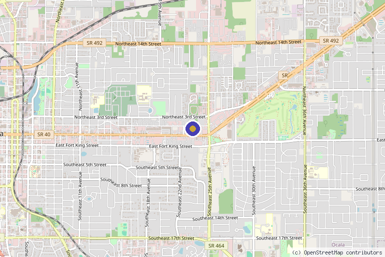 Map showing the location of Flawless On The Go | Medical Spa Ocala in Ocala, FL