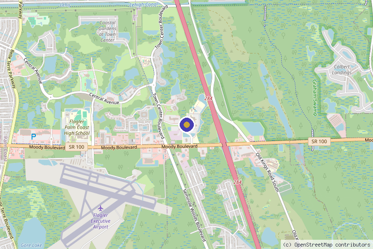 Map showing the location of Eric Gershman, MD in Palm Coast, FL