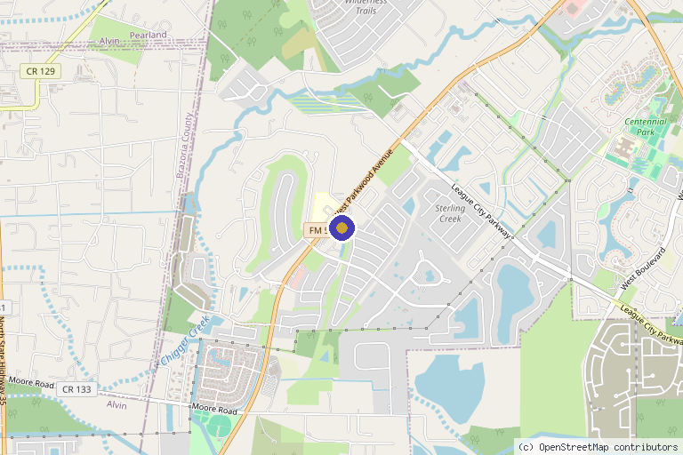 Map showing the location of Dr T MedSpa in Friendswood, TX