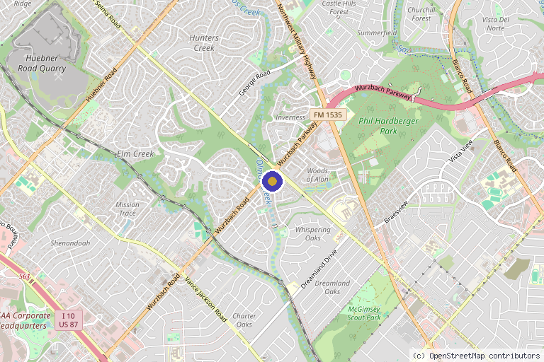 Map showing the location of Edan's Med Spa in San Antonio, TX