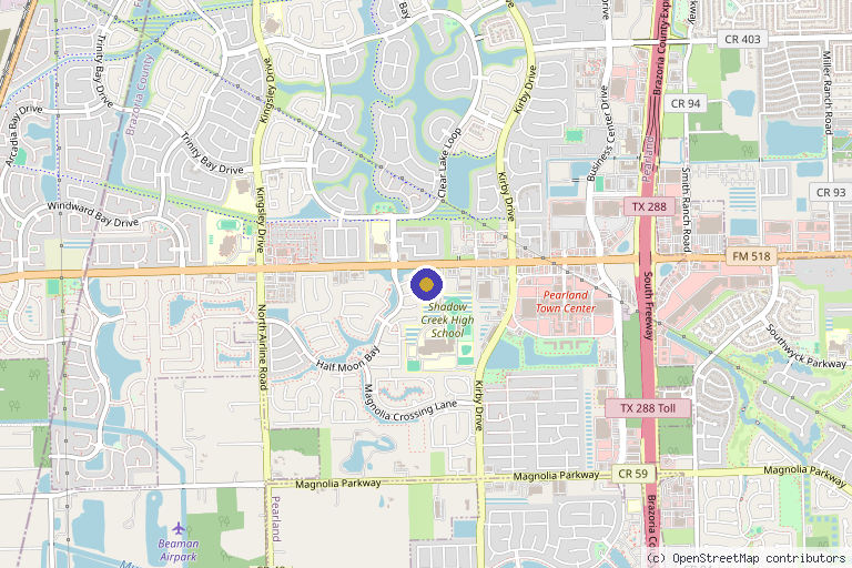 Map showing the location of Fresh Look by Eva in Pearland, TX