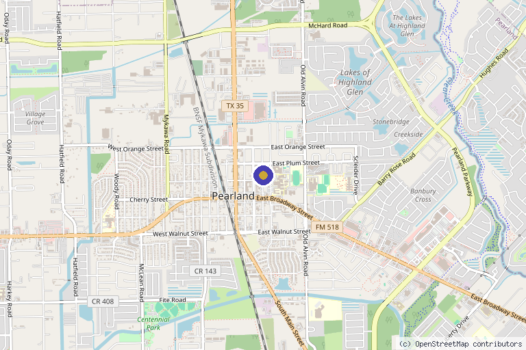 Map showing the location of Texas Pain Physicians : Pearland in Pearland, TX