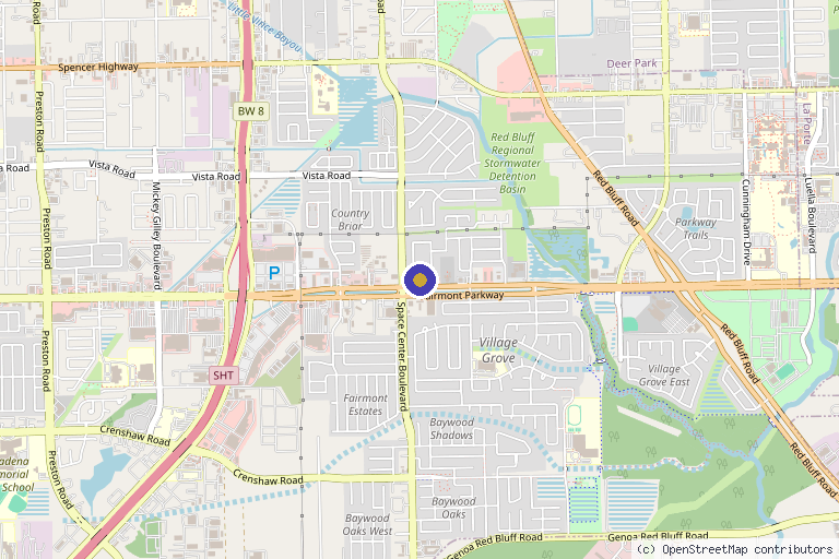 Map showing the location of GloGirl MedSpa in Pasadena, TX