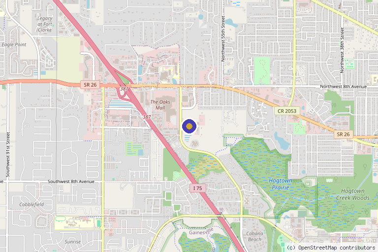 Map showing the location of Interventional Medical Associates in Gainesville, FL