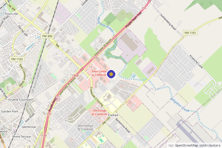 Map showing the location of Revive Hydration and MedSpa in New Braunfels, TX