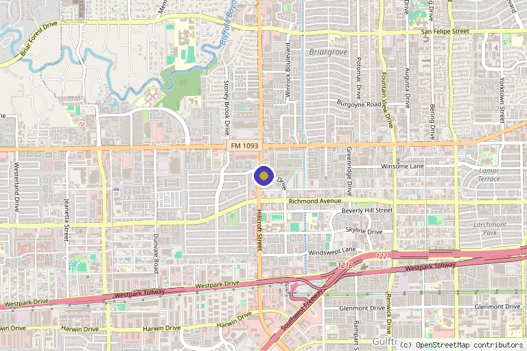 Map showing the location of Beauty Derm in Houston, TX
