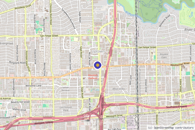 Map showing the location of Costa Rica Center for Regenerative & Longevity Medicine in Houston, TX