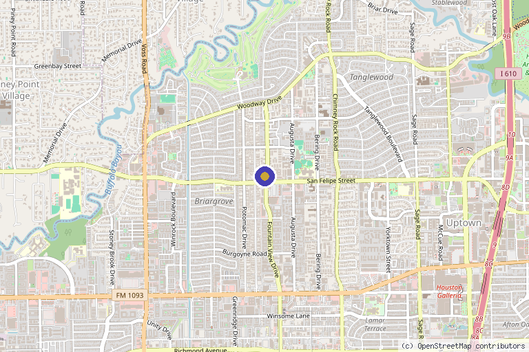 Map showing the location of Revived Personalized Wellness in Houston, TX