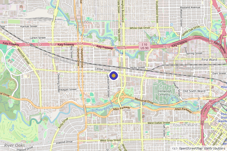 Map showing the location of NIMS Medspa in Houston, TX