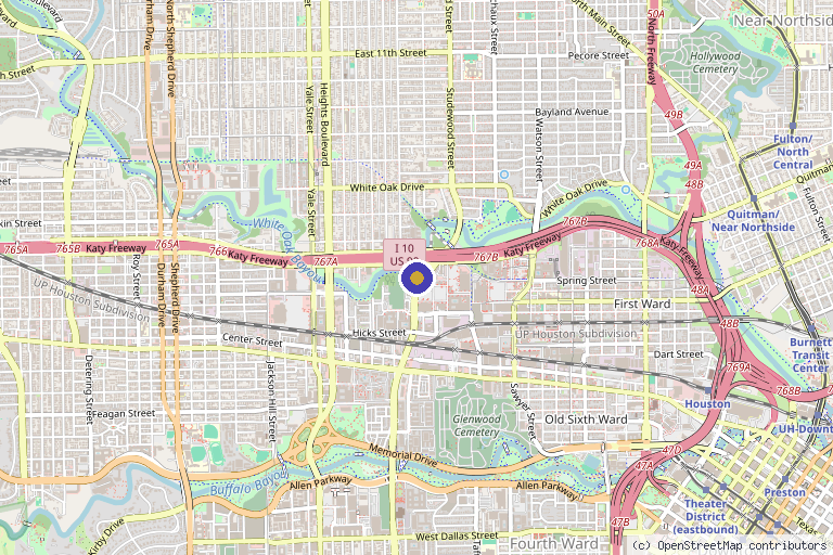 Map showing the location of Dream Aesthetics Medspa in Houston, TX