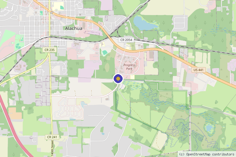 Map showing the location of Regenerative Biologics, Inc. in Gainesville, FL