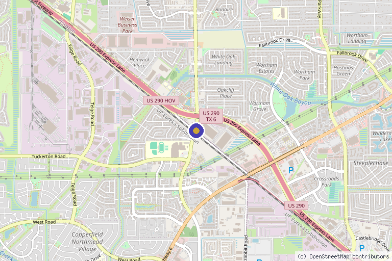 Map showing the location of ArchPoint Pain Institute, Cypress-Houston Clinic in Houston, TX