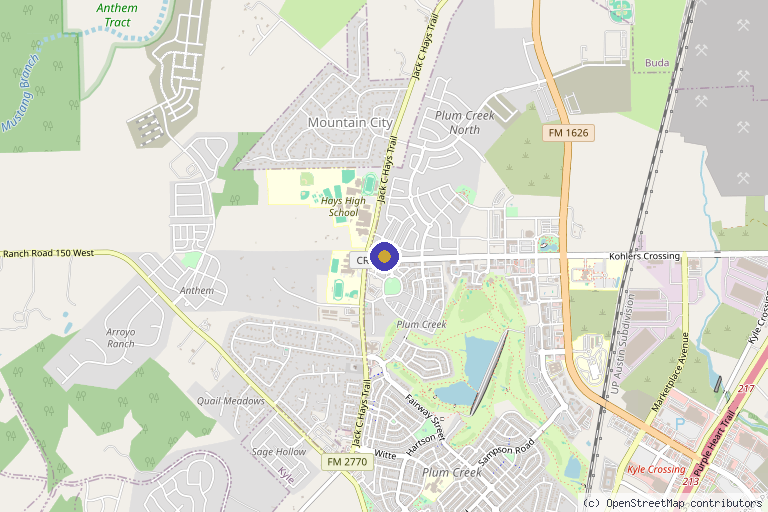 Map showing the location of Kyle Weight Loss and Medspa in Kyle, TX