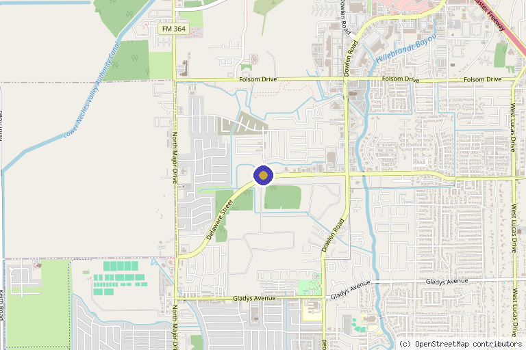Map showing the location of Belle MedSpa in Beaumont, TX